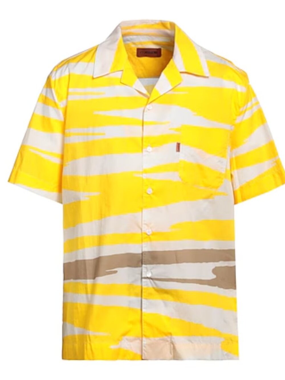 Missoni Yellow Abstract Print Camp Collar Button-Up Shirt Size Large
